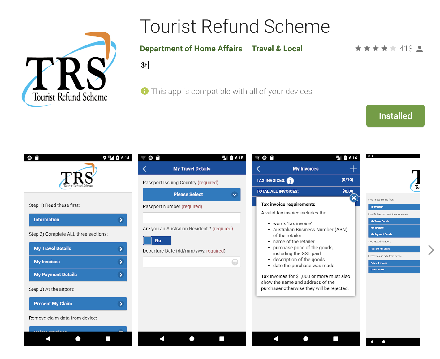 tourist refund scheme digital receipt
