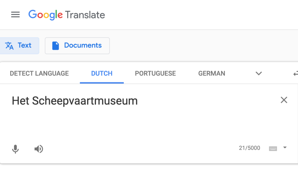 Google Translate Het Scheepvaartmuseum