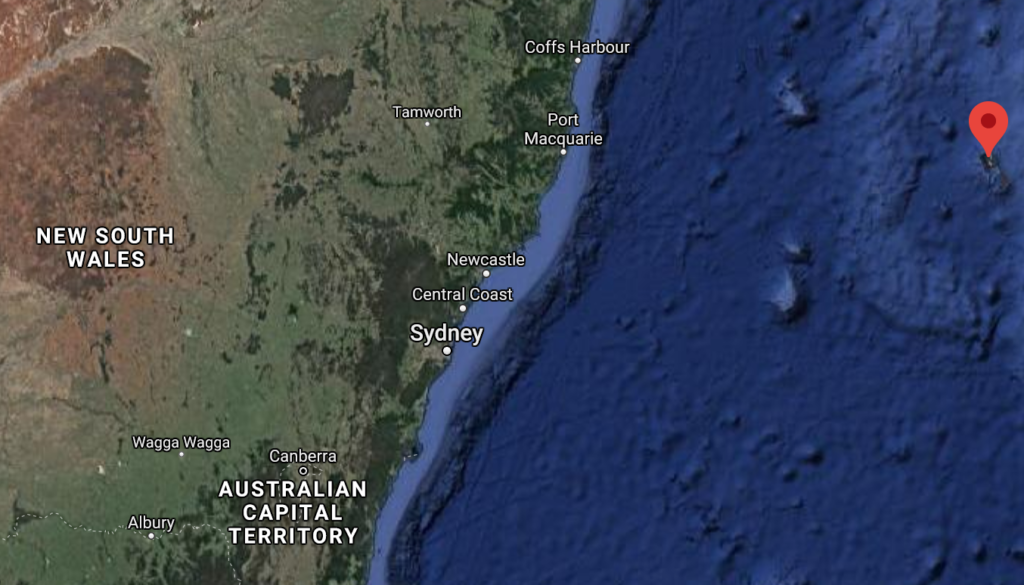 Lord Howe Island Location