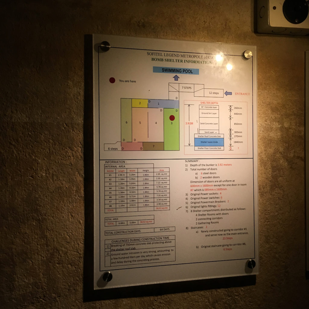 Sofitel Legend Metropole Hanoi Air Raid Shelter Map