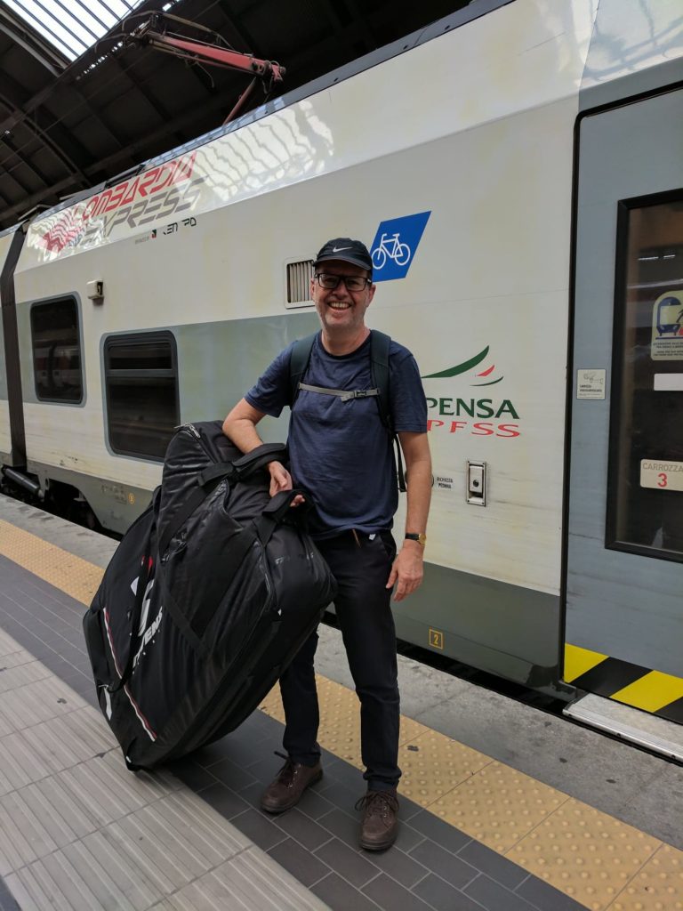 Malpensa Express train with Bike Bag