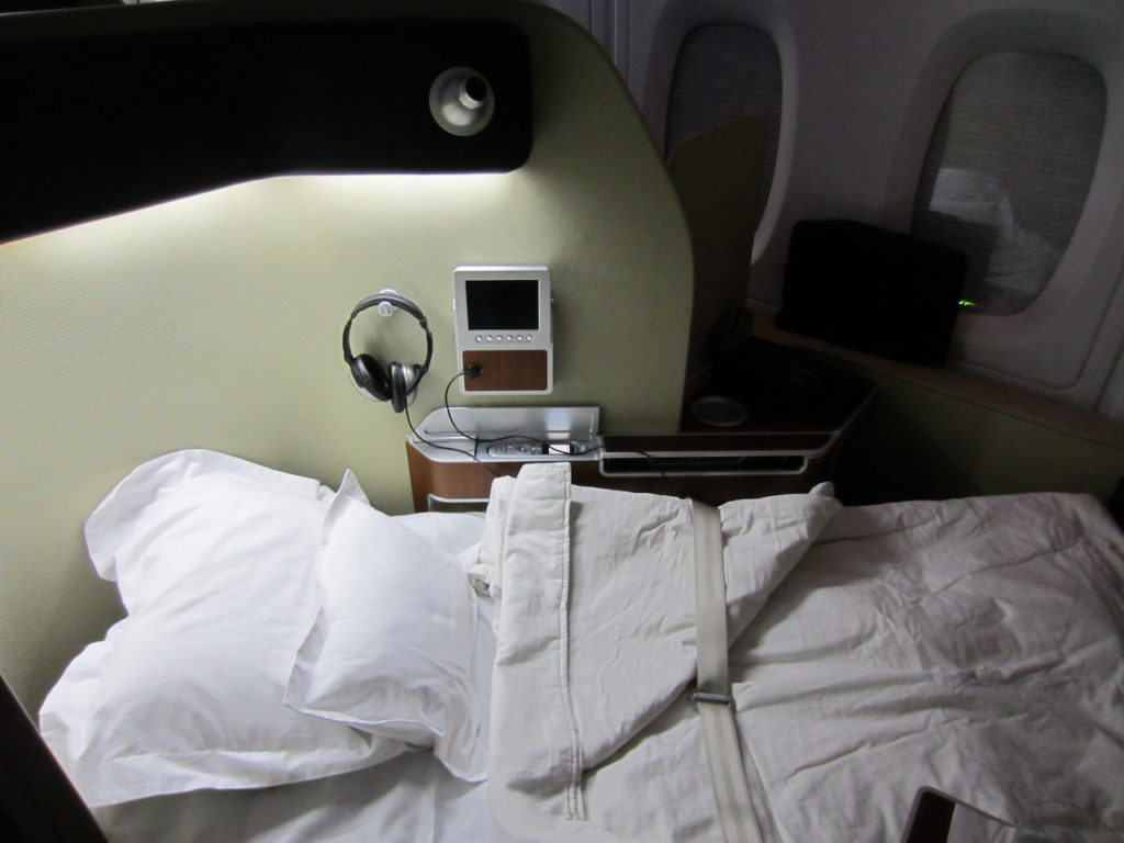 Qantas First Class Bed