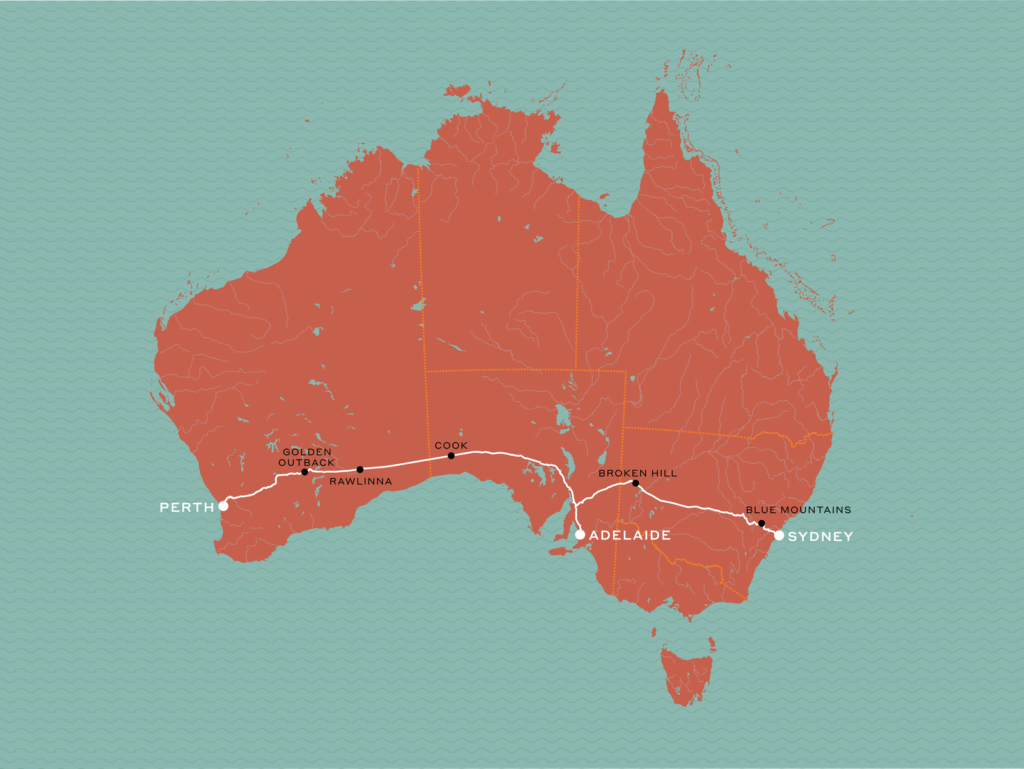 Indian Pacific Route Map