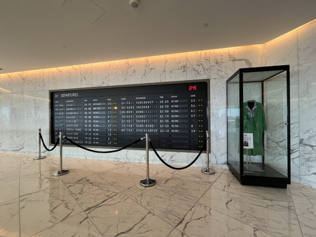 Qantas First Lounge Solari Board